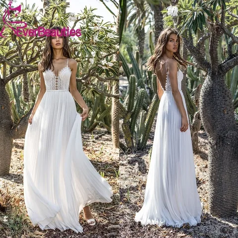 Женское свадебное платье It's yiiya, белое шифоновое кружевное платье в стиле бохо на лето 2024