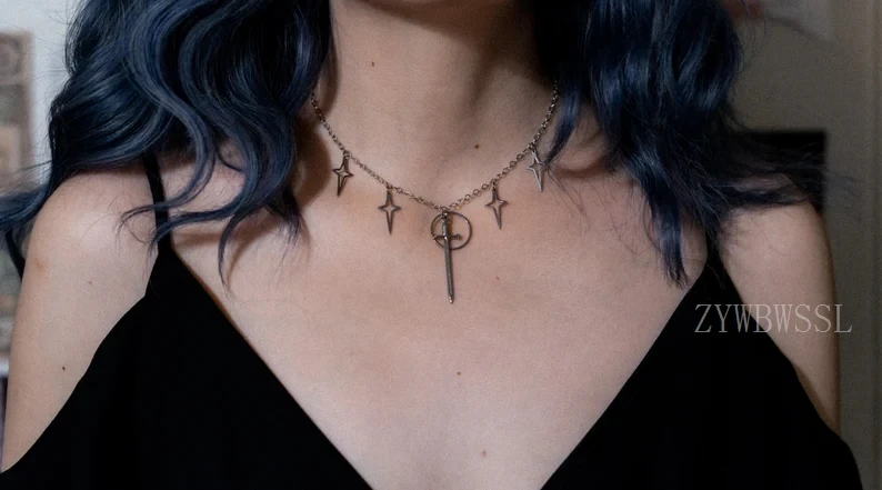 Цепочка с подвеской в стиле эльфия колье из нержавеющей стали ювелирные изделия