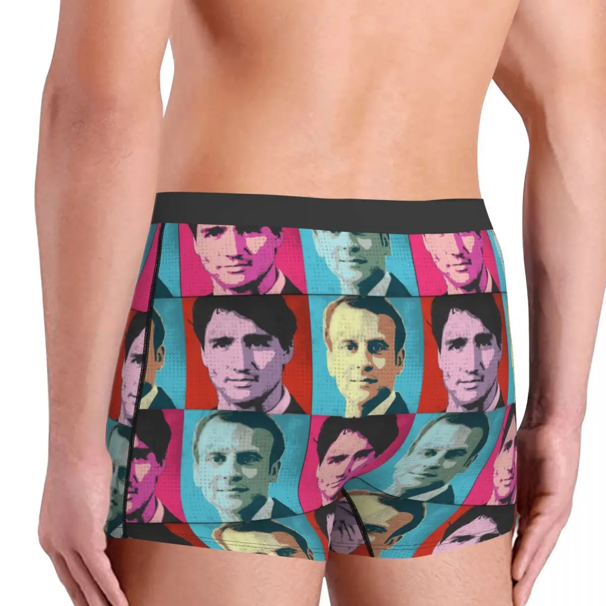 Мужские боксеры Humor Trudeau And Macron из полиэстера