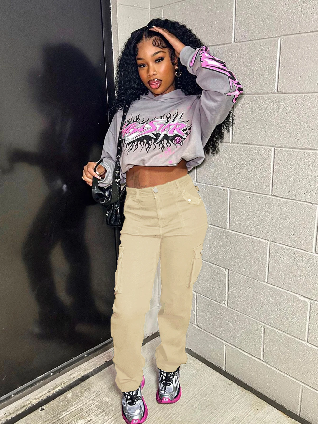 Американские ретро джинсовые комбинезоны с эластичной талией повседневные