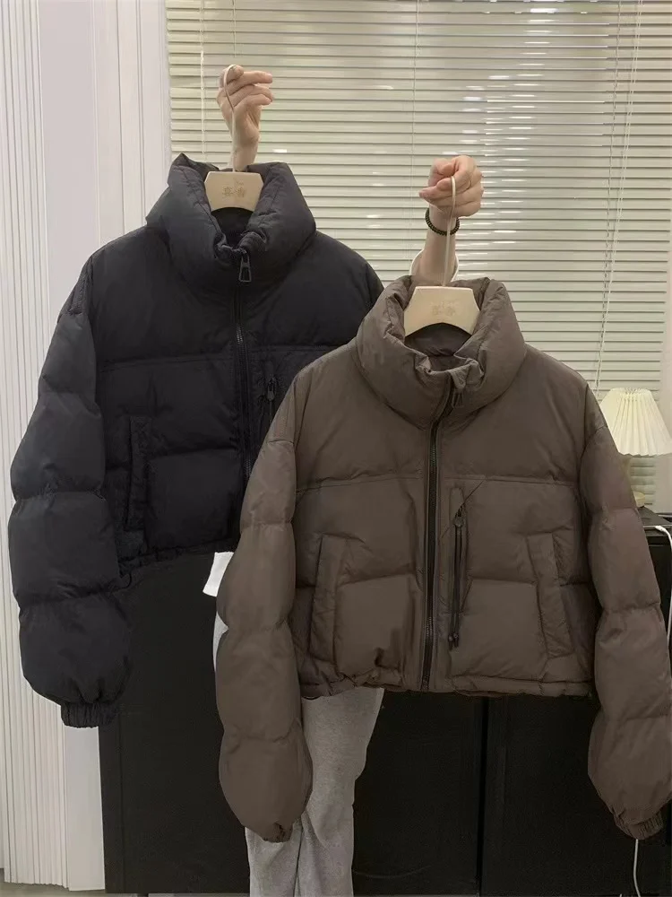 Женская хлопковая куртка FIGOHR Dwon зима 2024 Новое поступление однотонное