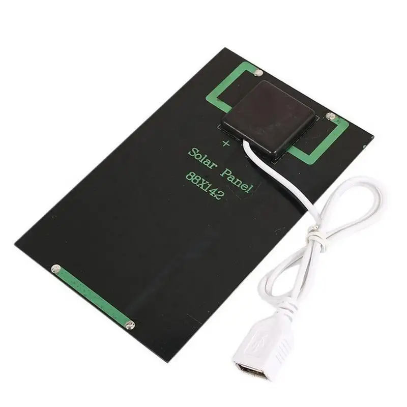 

Solar Panel 5V Solar Plate With USB Line For AA Battery 2W 5V Solar Cell Panel Rechargeable Battery Charging Accessories