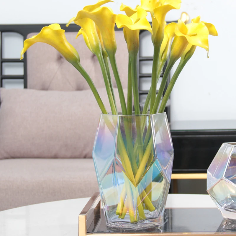

Crystal Transparent Glass Vase Decoration Home Pots for Plants Vase for Dried Flowers Party Jarrones Moderno Room Decoration