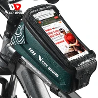 bicycle bags frame front top tube cycling bag rainproof bike phone holder reflective phone case touchscreen bag bike accessories