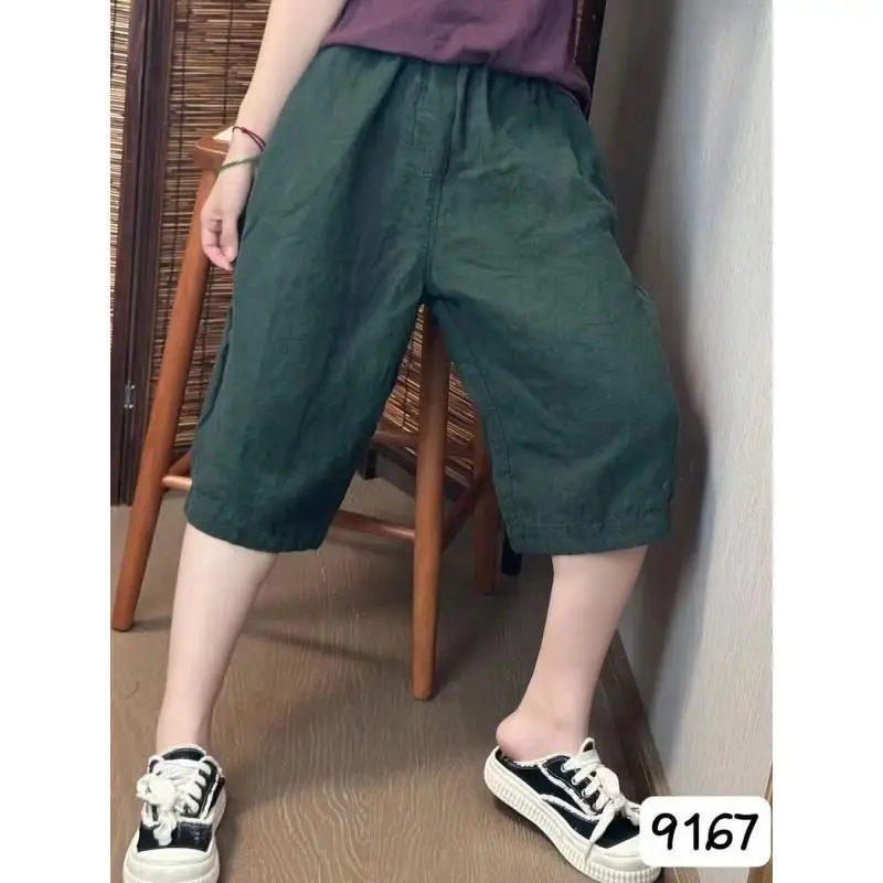 Брюки женские Универсальные однотонные с широкими штанинами модные