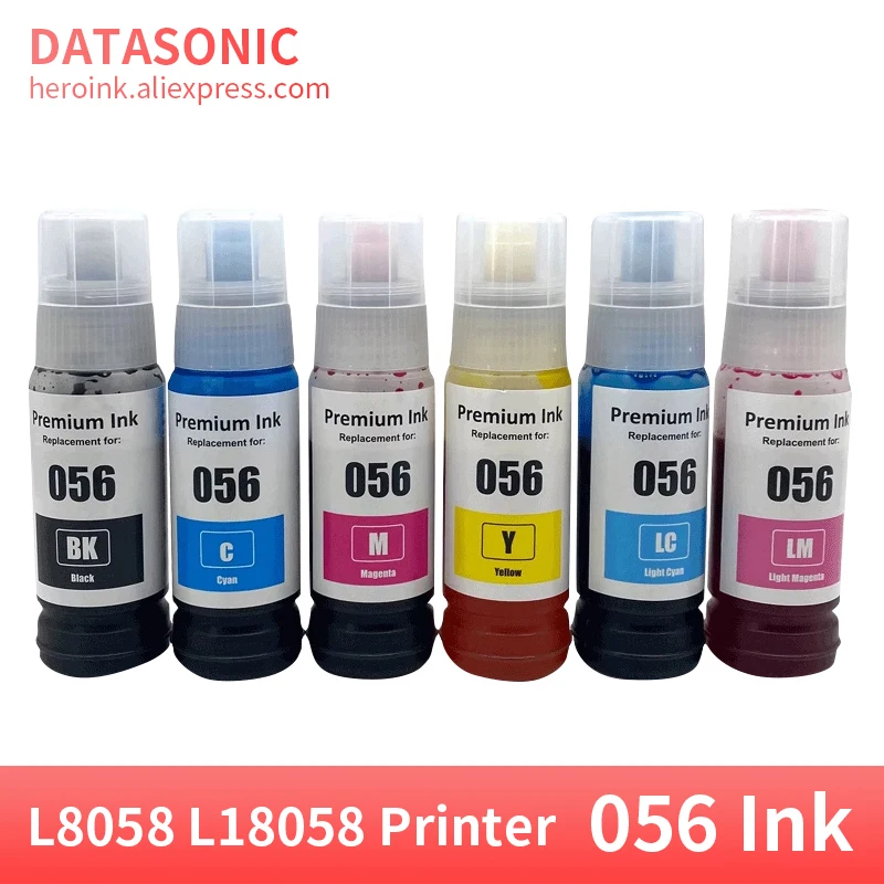 

Чернила 056 для Epson 056, чернила, совместимые с цветными, на водной основе, чернила для струйных принтеров Epson L8058 L18058