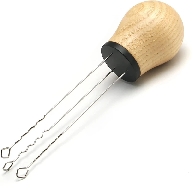 

Needle Espresso Coffee Stirrer, Stirring Tool for Coffee Distribution Powder Handle Professional Barista Ash Wood