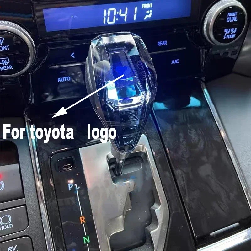 Хрустальная шестерня красочная меняющая цвет ручка переключения передач для Toyota