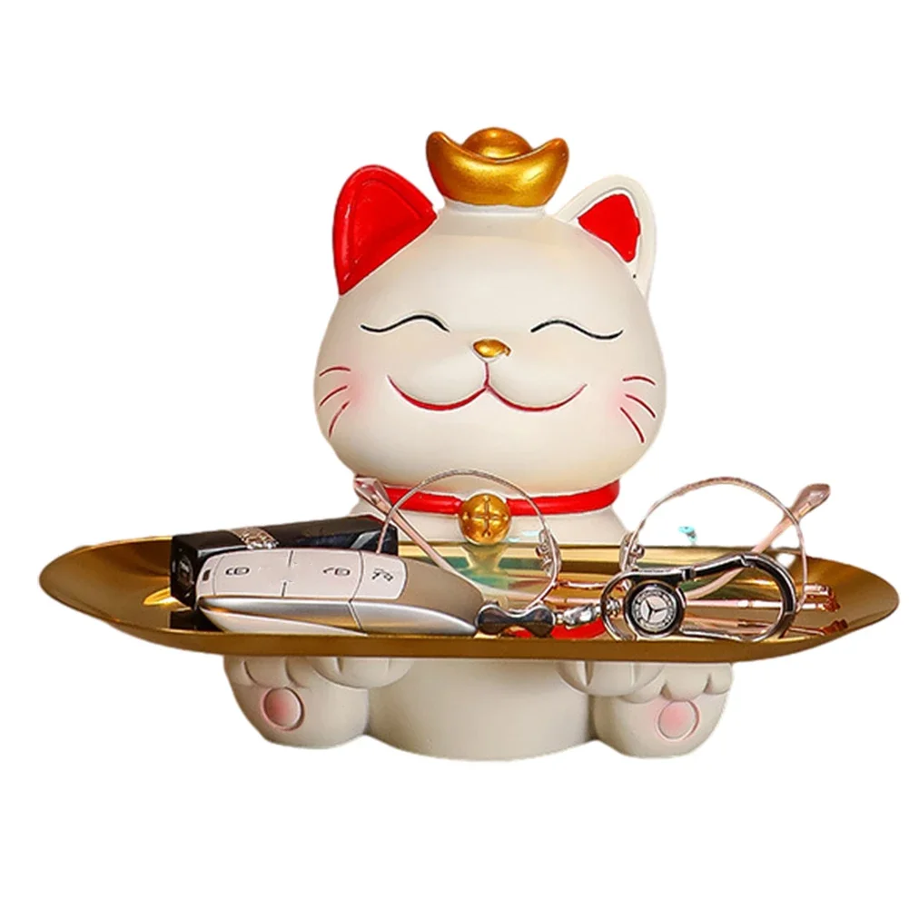 Креативный Лоток Для Хранения Ключей В Неокитайском Стиле С Милым Дизайном Кота