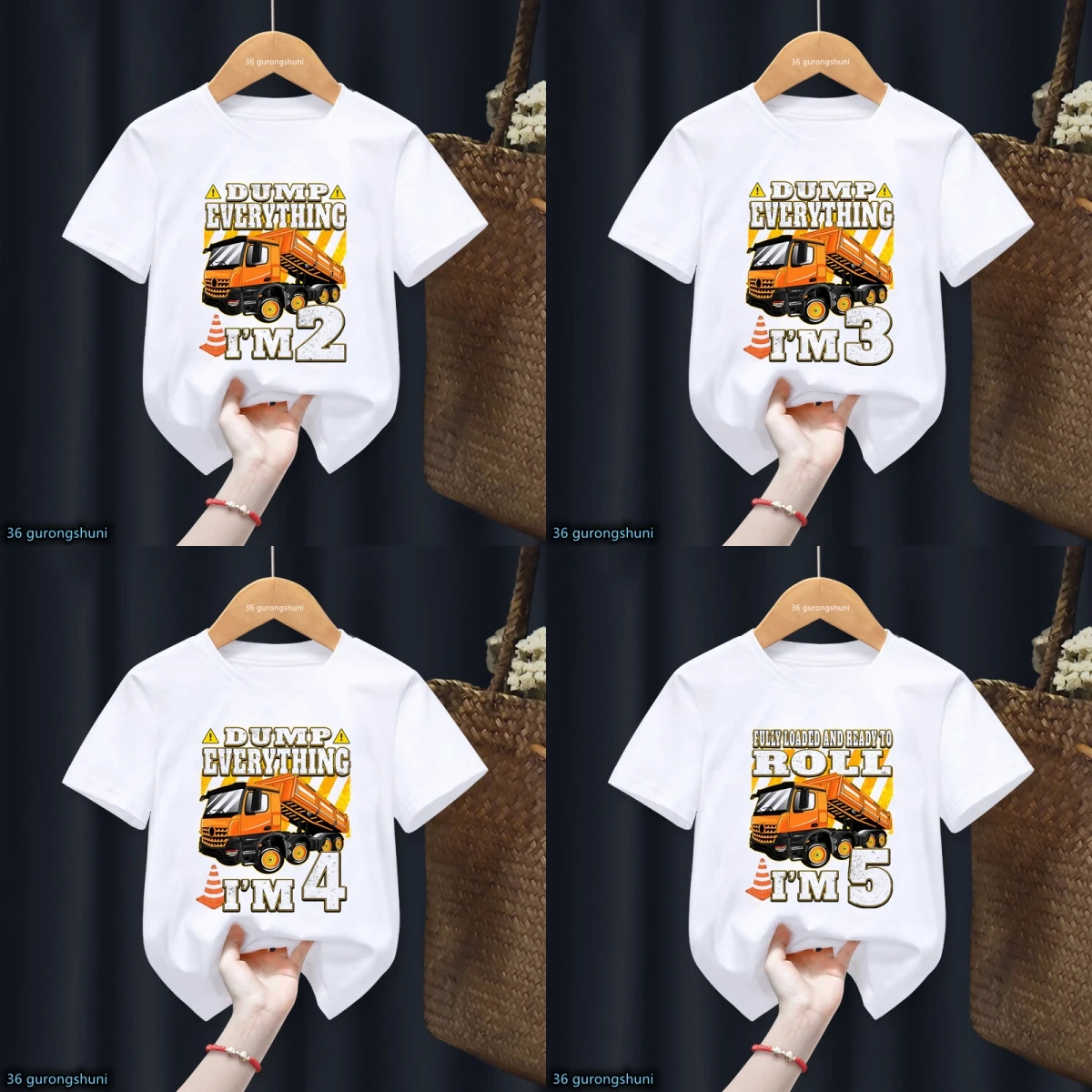 Забавная Милая Рождественская футболка, футболка с изображением снеговика, Санта-Клауса, номера 2-9, подарок на день рождения, футболка для мальчиков и девочек, детская одежда в стиле Харадзюку, топы