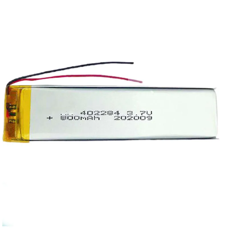 

2/5/10/20 шт., литий-полимерные ионные батареи 3,7 в 800 мАч 402284, разъем JST 2,0 мм