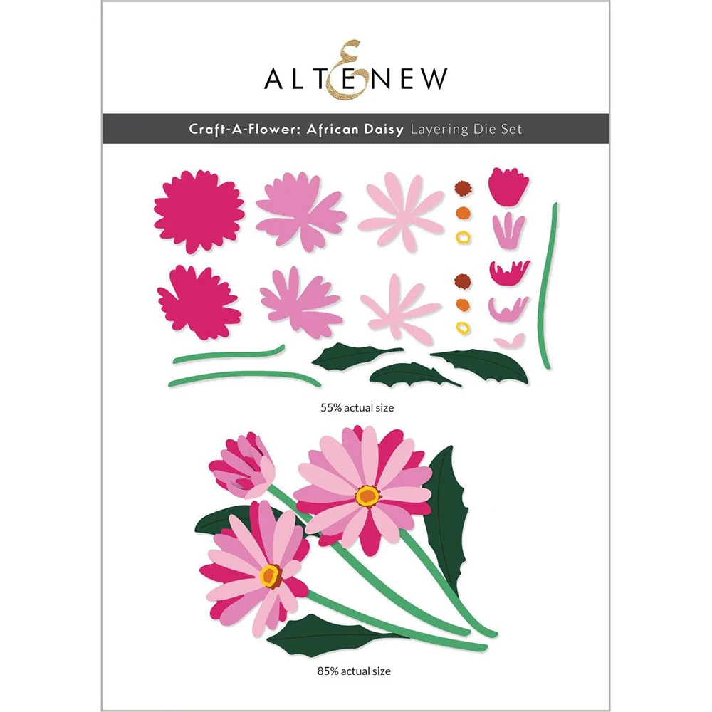 

2022 New African Daisy Florals Layering Metal Cutting Dies Diy Scrapbooking Greeting Cards Paper Decoration Embossing Molds