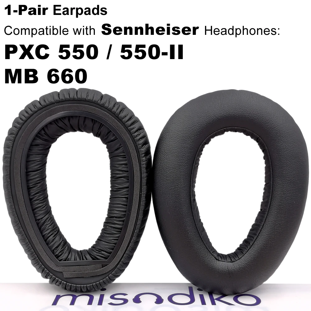 Misodiko-almohadillas de repuesto para auriculares, almohadillas para los oídos para Sennheiser PXC550/ MB660, piezas de reparación, orejeras, taza, funda de almohada