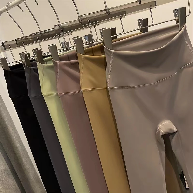 Brand New With Logo No Embarrassing Line Yoga Pants Women's High Waist Peach Hip Elastic Leggings Jogging Cycling Fitness Pants