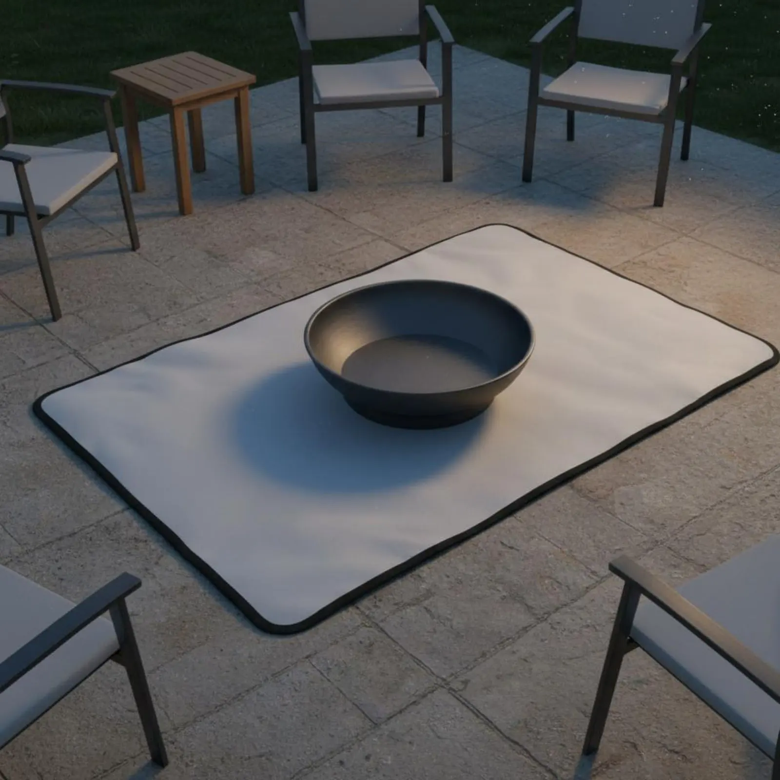 Огнестойкий коврик для гриля с силиконовым покрытием, из стекловолокна, для защиты пола под грилем, прочный, легко чистится (art.: 3920d9799973f) - 3920d9799973f