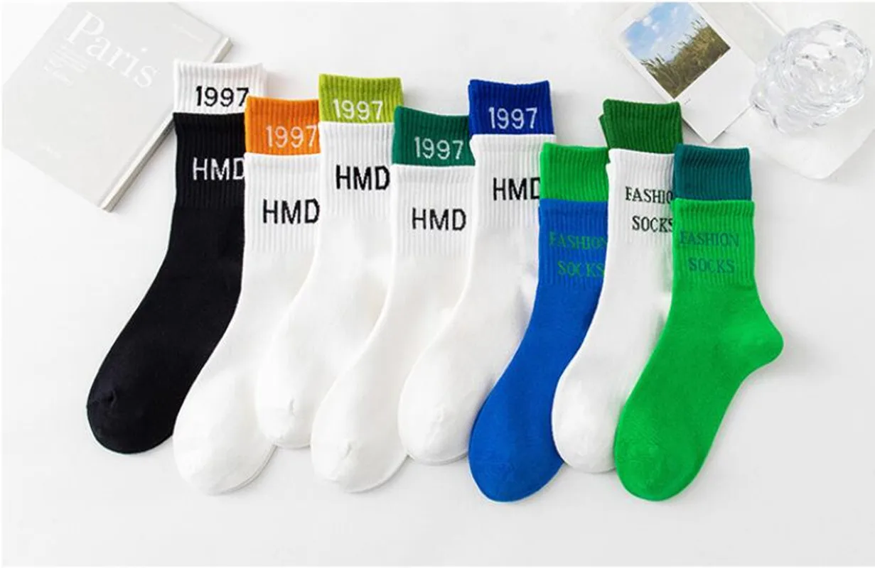 Online Celebrity Trend Letter Fashion Kawaii Cute Japanese Stockings Women's Socks Trend Sports Spring And Autumn Cotton Socks