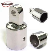 pipe eye end cap bimini top 1pc silver fitting hardware umbrella cap single hole 30mm32mm stainless steel for marine boat yacht
