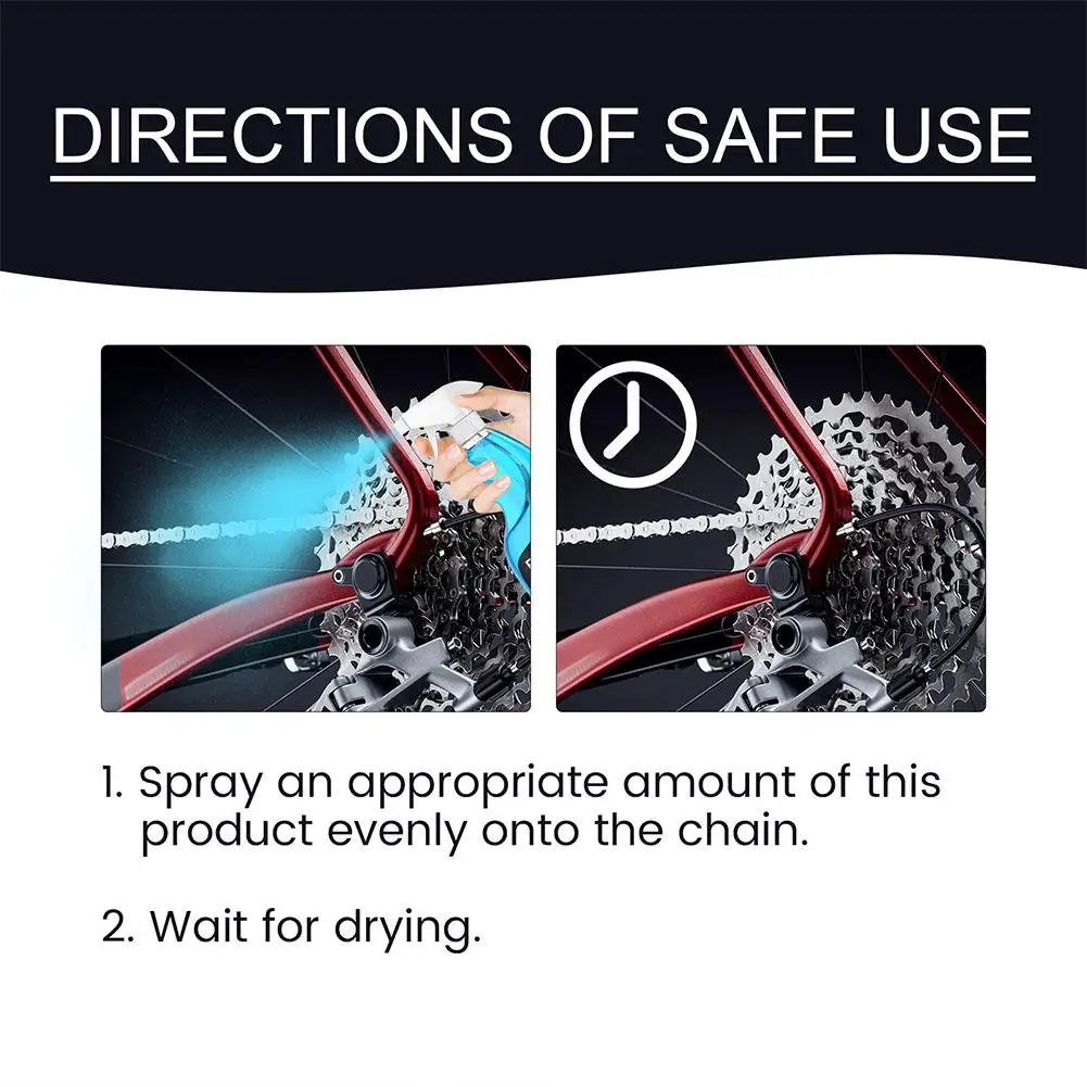 Очищающий спрей для антикоррозийной смазки велосипедной цепи и антифрикционный