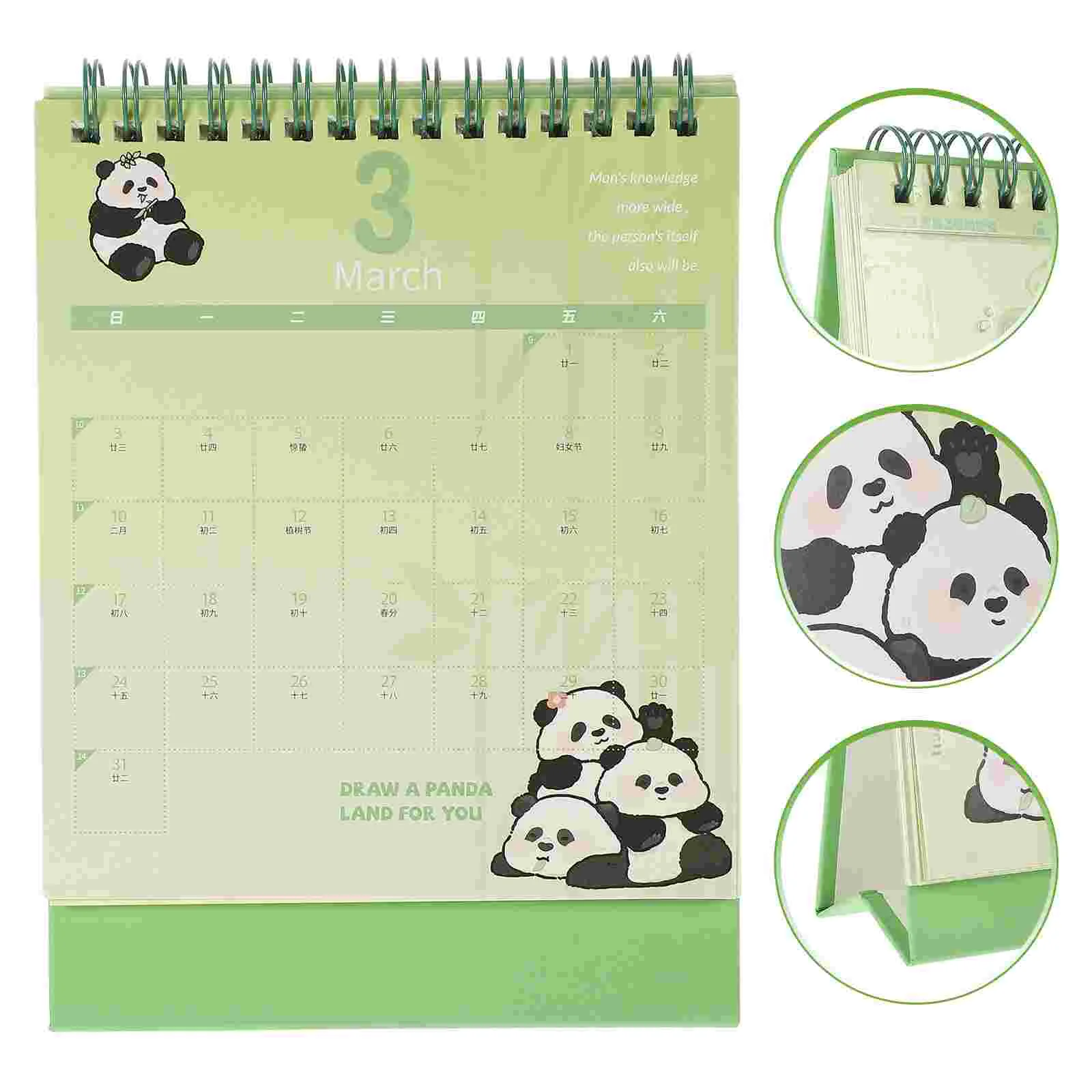 

Office Standing Calendar Decorative Desk Noting Month Supply Table Decorations Delicate Accessory