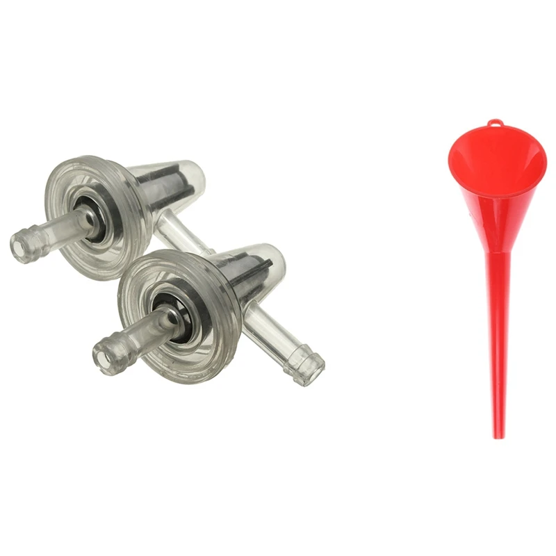 

2X Universal Motorcycle Right Angle (90 Degree) Fuel Filter & 1X Multi-Function Car Fueling Funnel