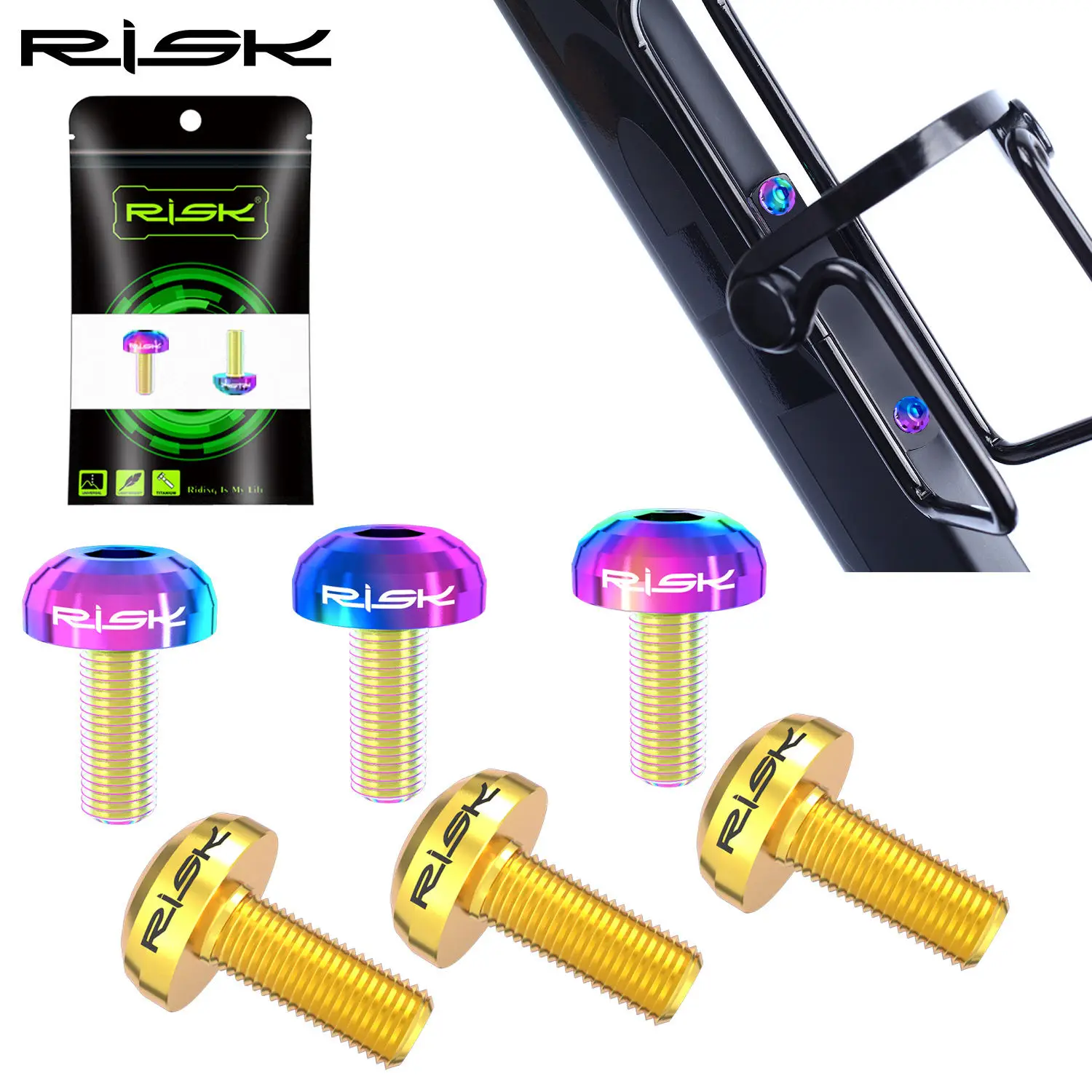

Titanium Bicycle Screws Water Bottle Cage Bolts Bicycle Kettle Rack Fixed Screws Biking Bicycle Accessories Cycling Parts