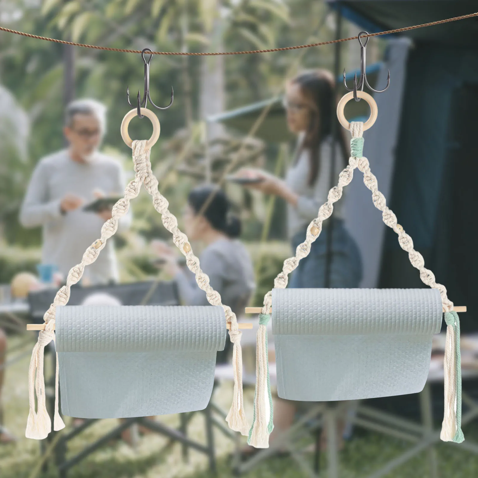 

Toilet Paper Holder Tapestry Macrame Vintage Towel Hanging Rope Toilet Paper Holder Home Hotel Bathroom Decoration