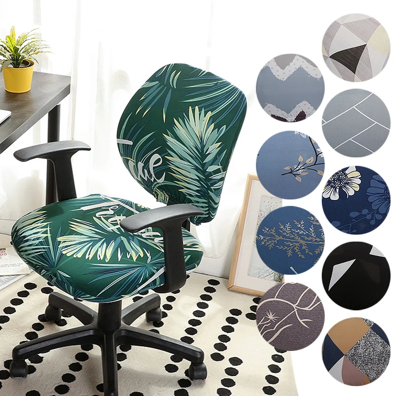Cover With Back Elastic Chair Covers Office Chair Dustcover 