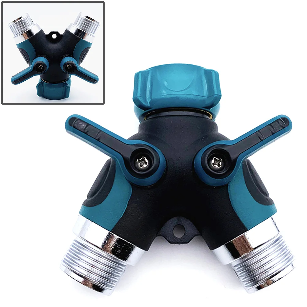

BSP Tap Connection Y-connection Garden Yard 1 Pcs 2 Valves 2 Way Connector