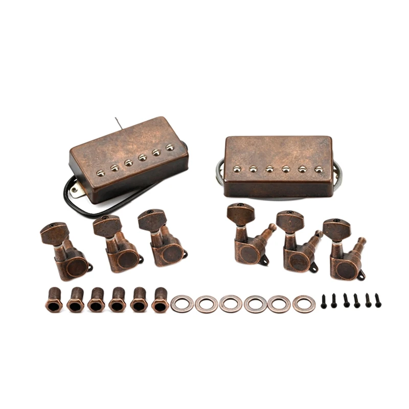 

Bronze Guitar Pickup With Guitar Machine Heads String Tuning Pegs Tuner 6R For Acoustic Or Electric Guitar Accessories