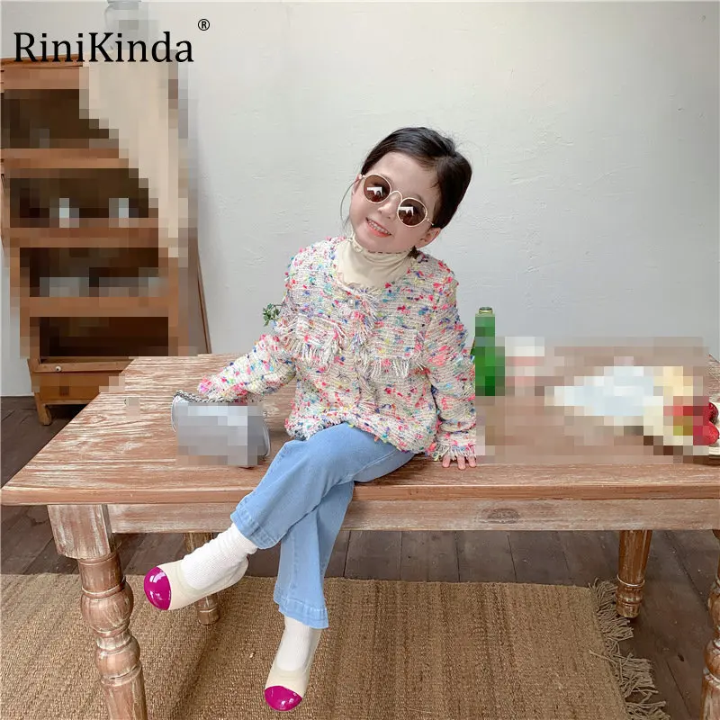 

RiniKinda Korean Style Fashion Baby Girl Winter Jacket Thick O Neck Infant Toddler Child Warm Coat Baby Outwear with Tassels