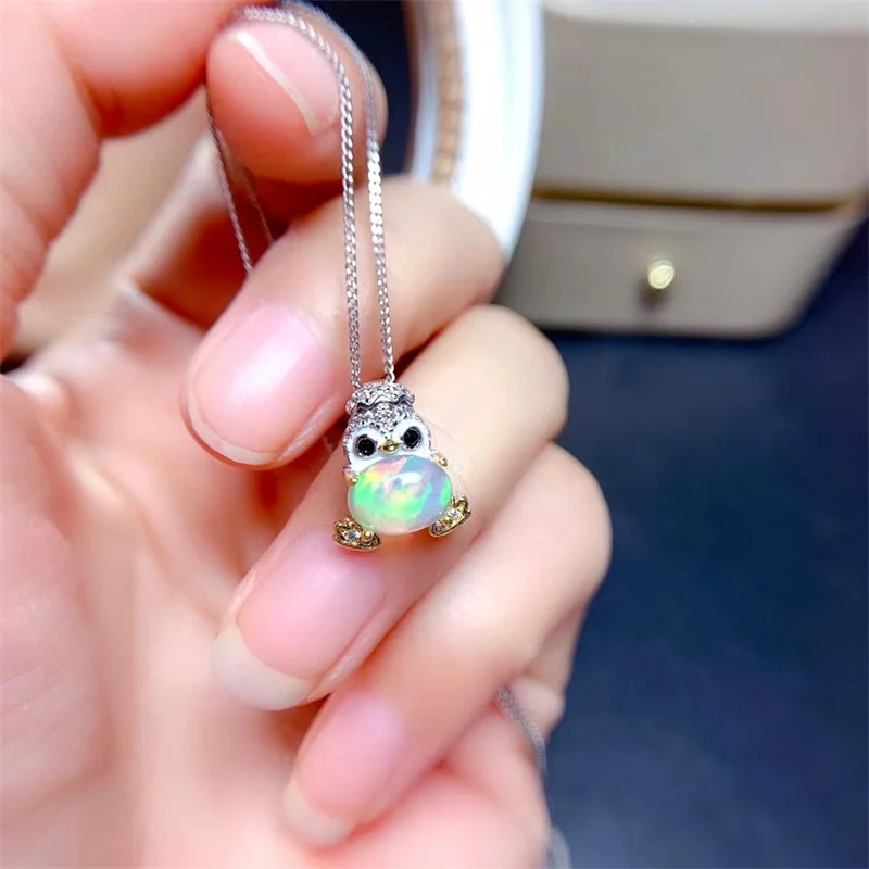 Комплект ювелирных изделий из серебра 925 пробы с натуральным опалом кольцо