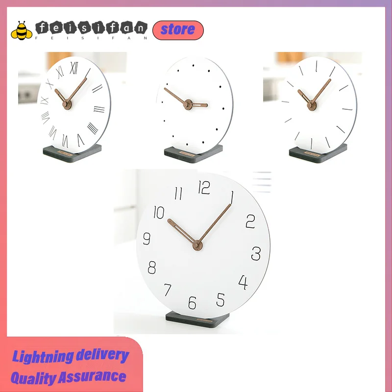

New Modern Creative Minimalist Wooden Round Wall Clock Digital Pointer Mute Wall Clock Light Luxury Design Decor Living Room