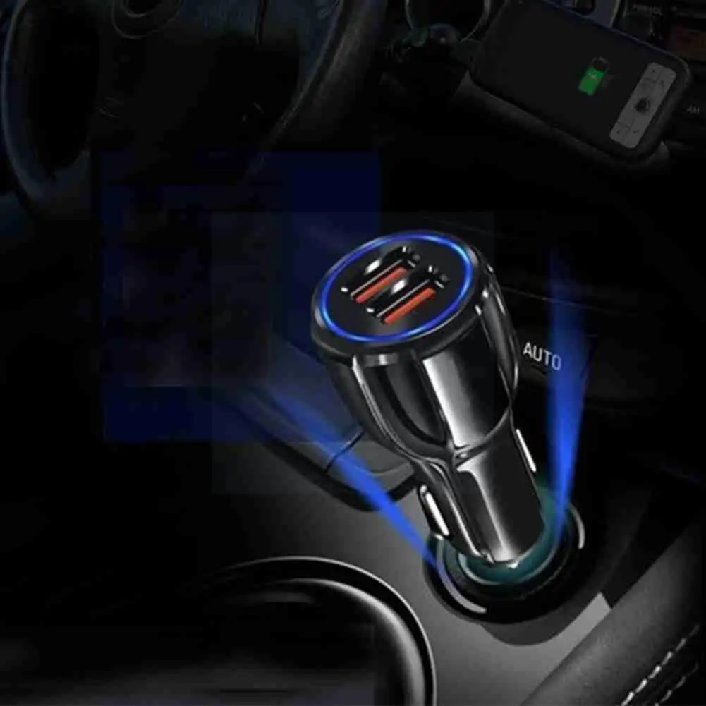 

Quick Charge 3.0 Car Charger Cigarette Lighter Socket Adapter QC 3.0 Dual USB Port Fast Charge Car Accessories For Phone DV A0V2