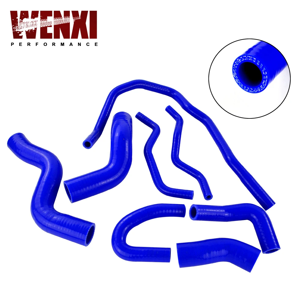 PQY RACING - синий силиконовый комплект шлангов охлаждающей жидкости радиатора для VW