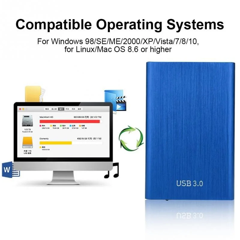 1TB External Hard Drive USB 3.0 Portable Hard Drive HD Externo 2 TB 4 TB 8TB 16TB 32TB USB3.0 storage Ulra-FAST FILE TRANSFERS