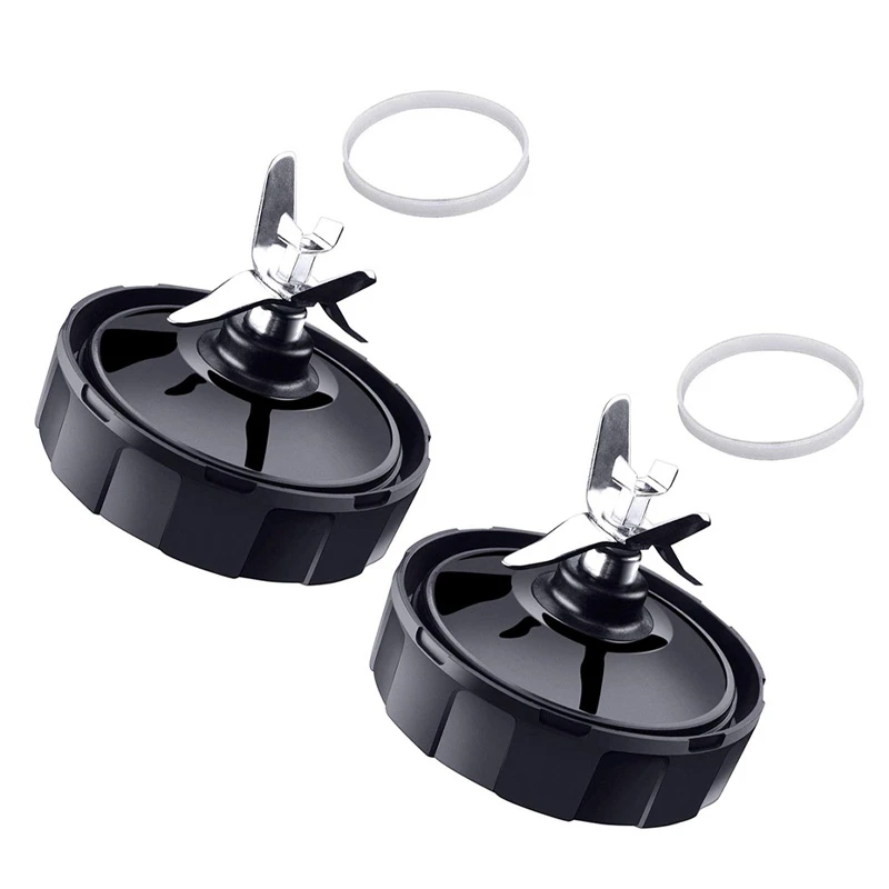 

2X 7 Fins Extractor Blades For Ninja Blender Replacement Parts With Washer Rubber For Nutri Ninja Auto IQ BL486 BL642