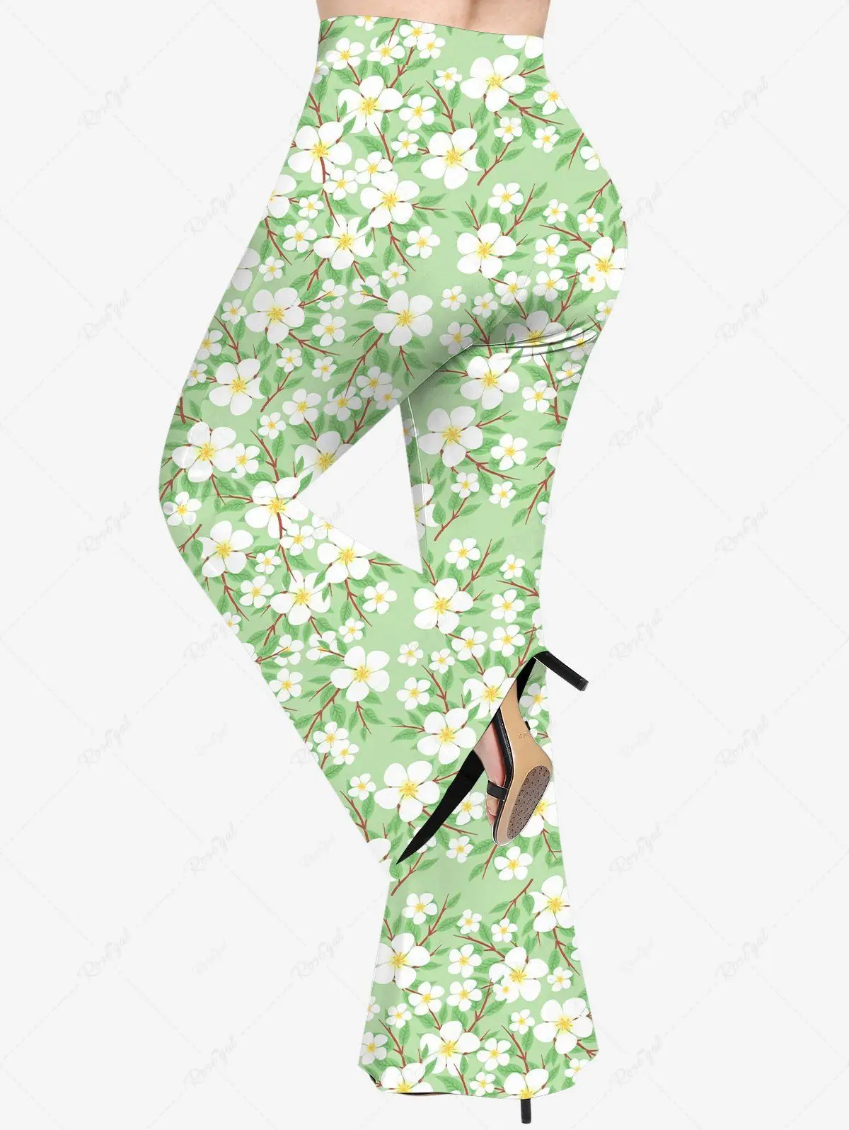 Женский Повседневный комплект из футболки с длинным рукавом и брюк-клеш