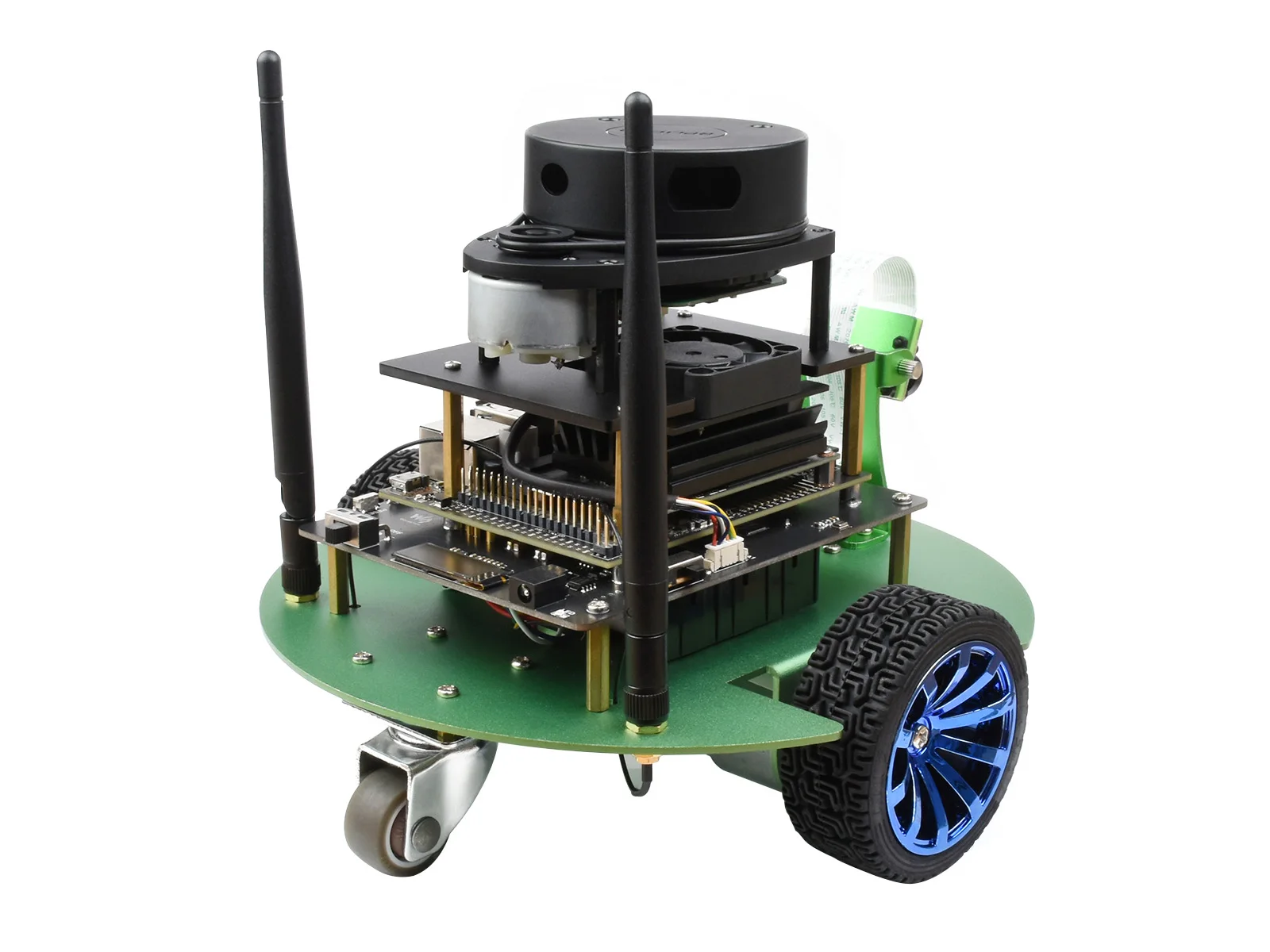 

Профессиональная версия JetBot ROS AI Kit с двумя контроллерами, робот с ии, обработка карты зрения Lidar, двойные динамики