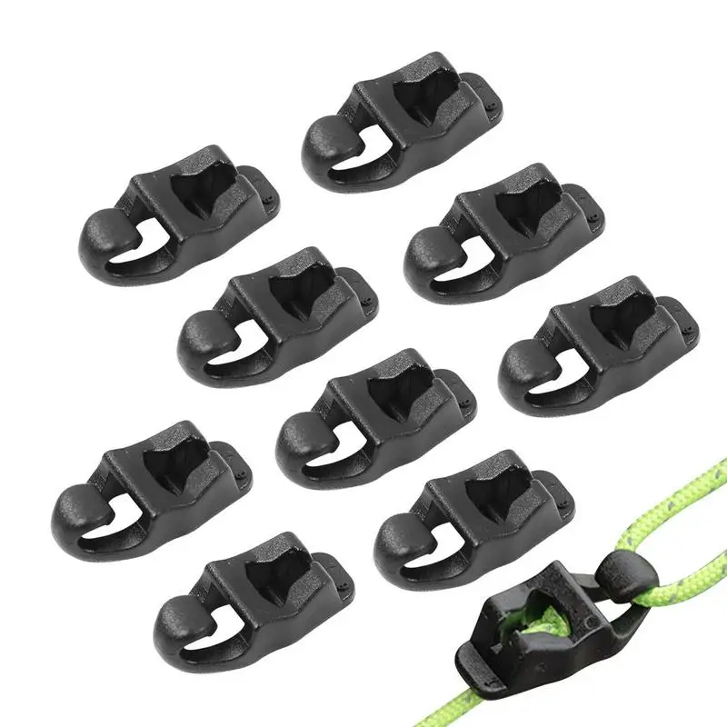 

10PCS POM Cord Tent Wind Rope Buckles Guyline Adjusters Paracord Tensioner Outdoor Camping Accessories Hiking Backpacking