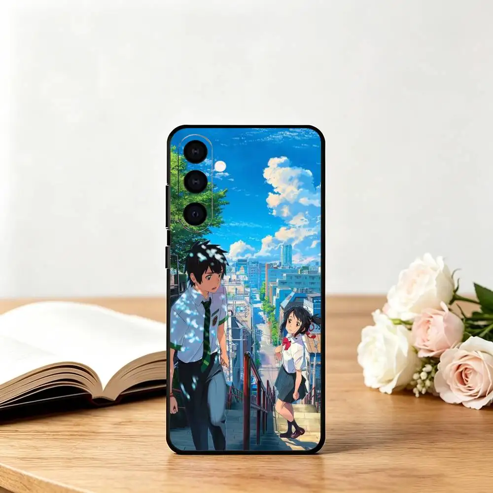 Фото Чехол для телефона Anime Your N-Name Kimi no na wa для Samsung Galaxy A73, A72, A71, A70, A53, A52, A51, мягкий силиконовый черный чехол №4