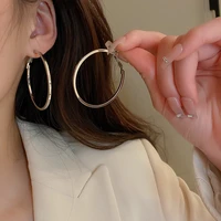 simple hoop piercing earring for women big round circle ear clip punk style earring girl ladys party wedding jewelry accessory