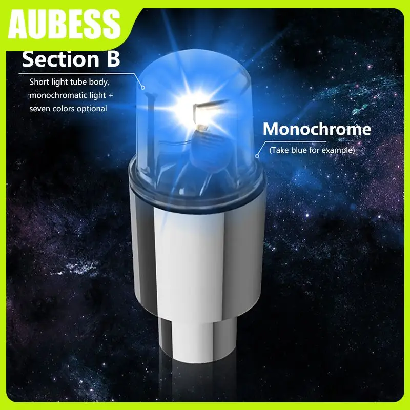 

2pcs Wheel Lights Cap Durable Led Light Cap Cover Waterproof Rust Resistant Wheel Light Car Accessories For Car Motorcycle