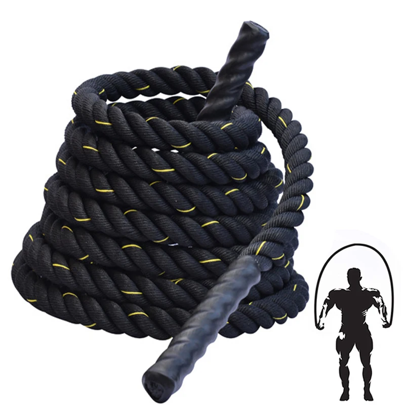 

Heavy Jump Ropes for Fitness Weighted Adult Exercise Battle Ropes Total Body Workouts, Power Training in Gym to Improve Strength