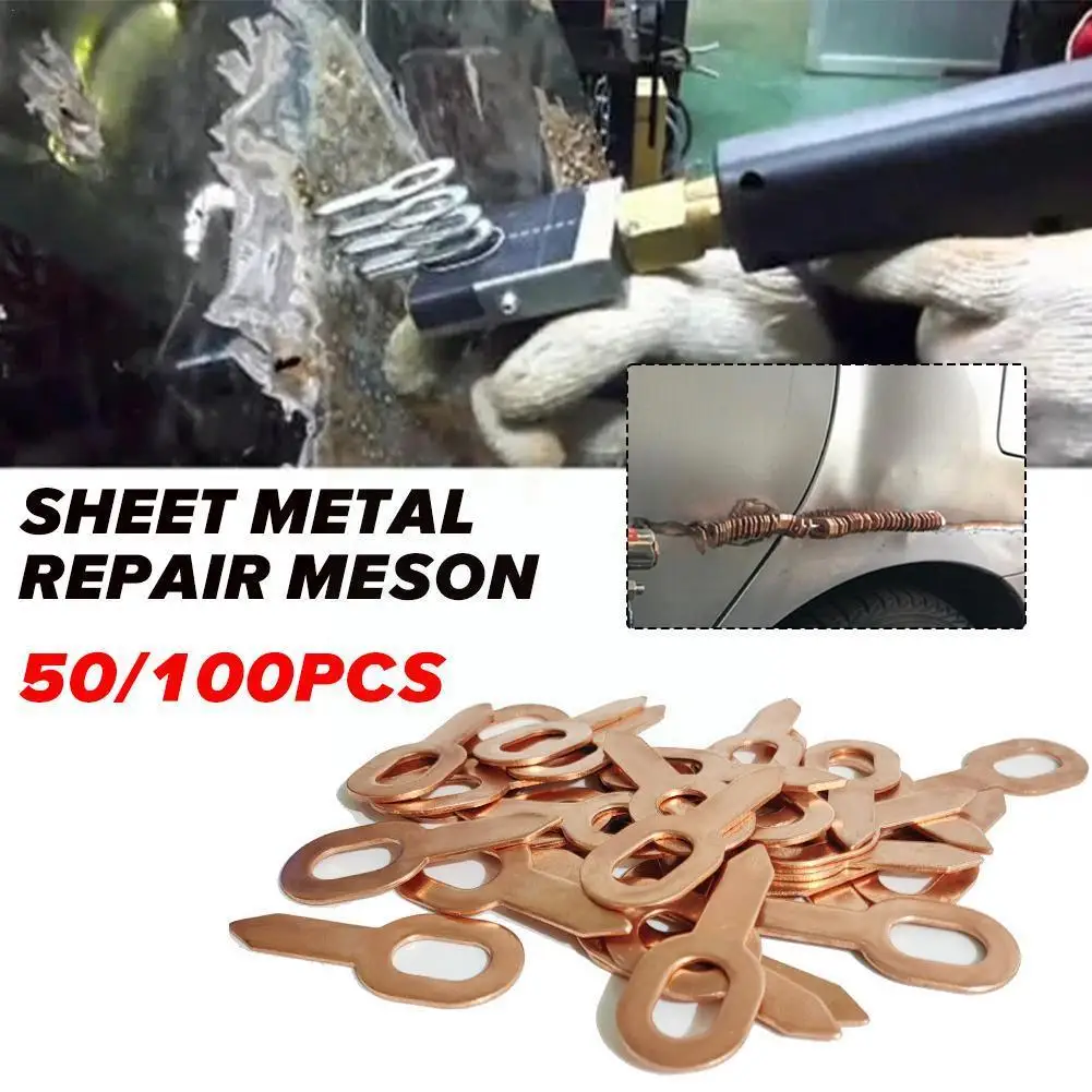 

50/100PCS Car Body Dent Pulling Straight Washer Dent Puller Rings Pads for Spot Welding Soldering Repair Tools 55.5mm X0R9