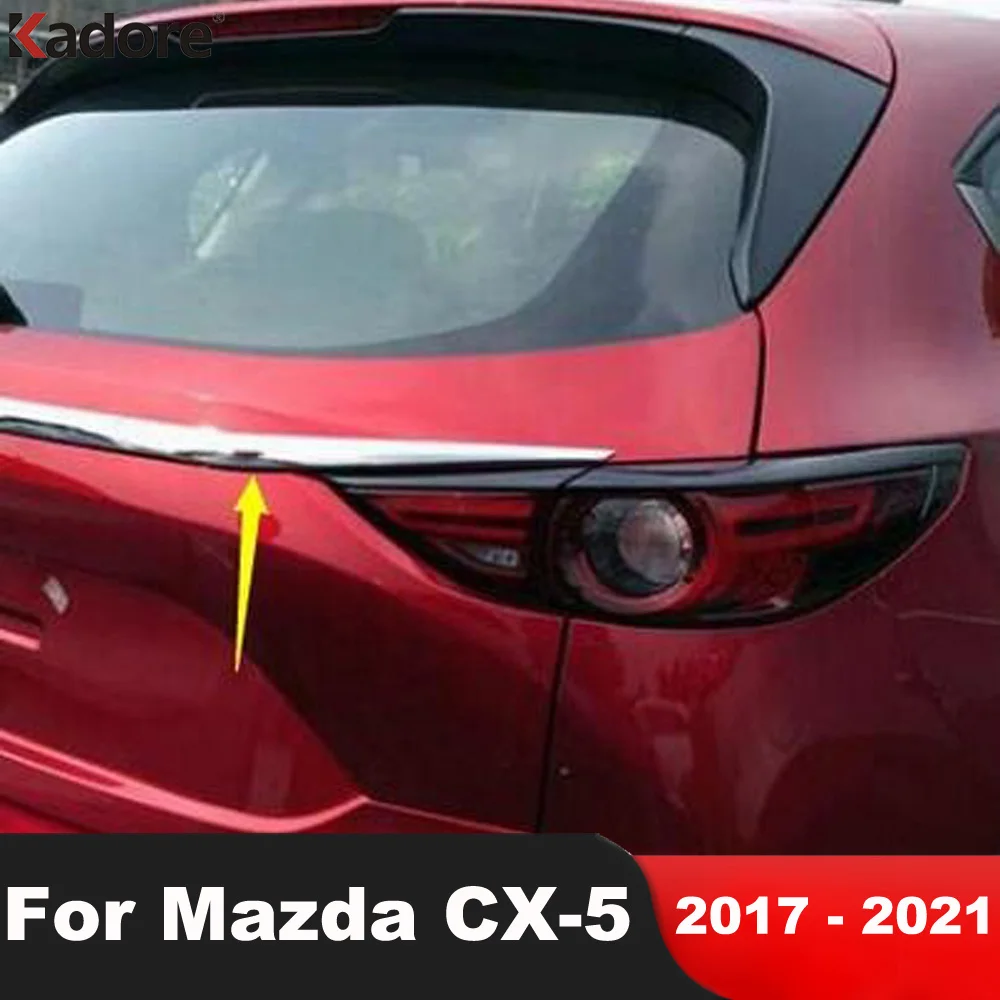 

Rear Trunk Lid Cover Trim For Mazda CX5 CX-5 KF 2017 2018 2019 2020 2021 Chrome Tail Gate Tailgate Molding Strip Car Accessories