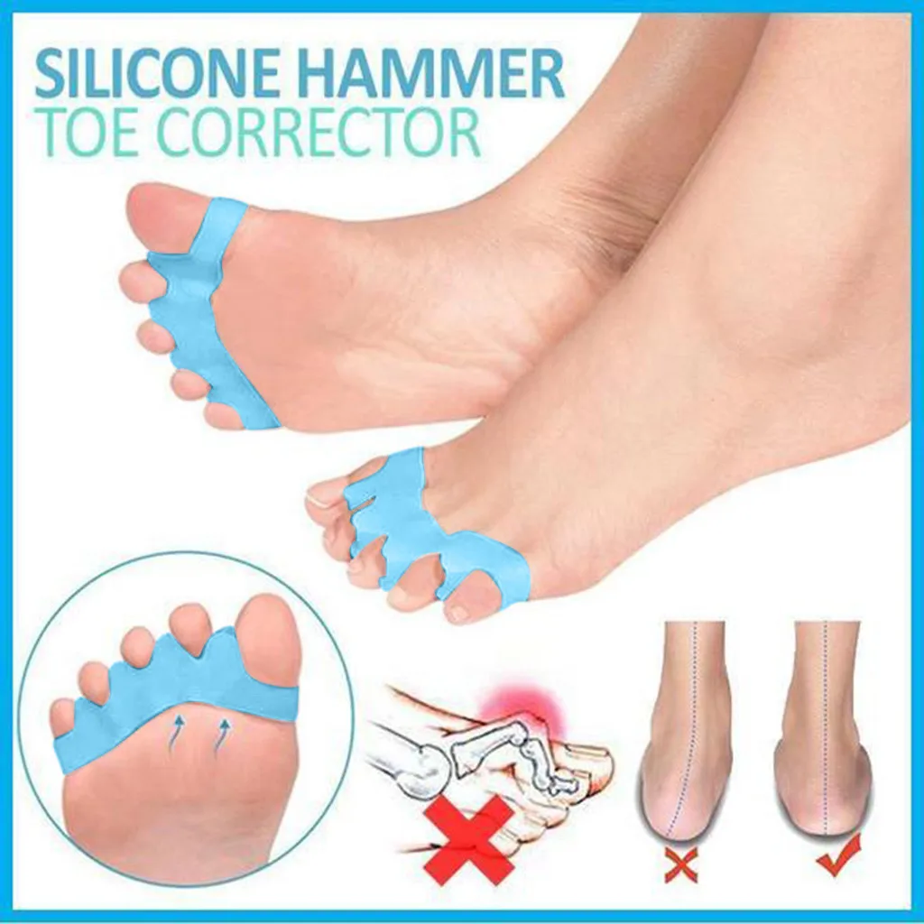 

Hammer Silicone Straightener Separator 1 Toe Relief Foot Pain Gel Pair Corrector Sports Sport Headbands for Men Thin