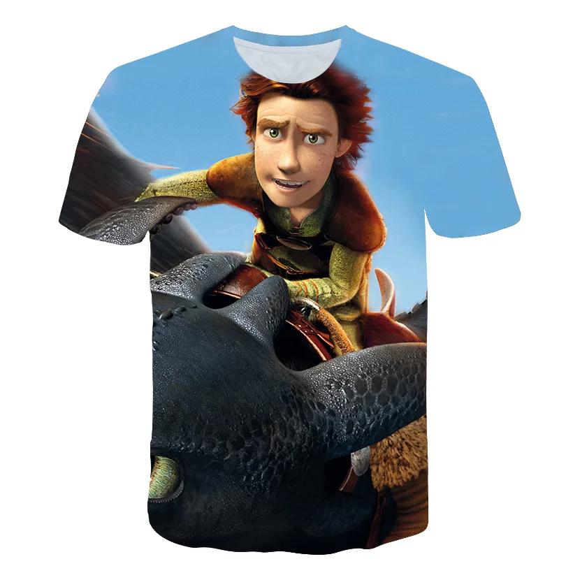 

New How To Train Your Dragon Movie Series Baby Boys Girls Short Sleeve T-shirt 3-14Year Summer Children Clothing Blouse Boys Sho