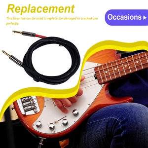 Guitar Cable 6.35mm Bass Audio Recording Cord Musical Instrument Keyboard Drum Conversion Outdoor Replacing Wire Accessory