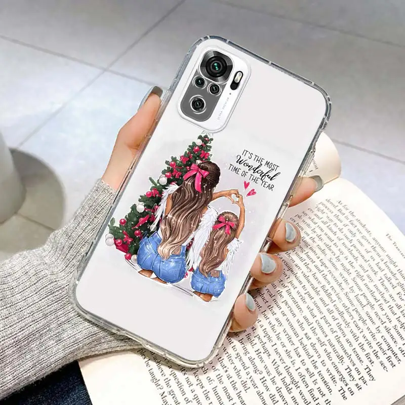 Рождественский художественный чехол для телефона девушек Xiaomi Redmi Note 12 11 11S 11T 11E 10