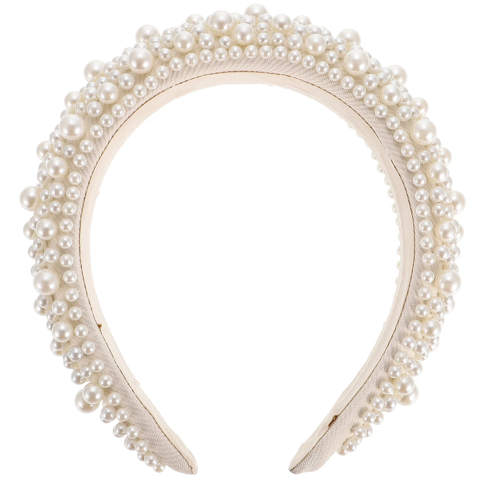 

Sponge Pearl Headband Crystal Fashion Hairband Chic Hoops Decorate Creative Headdress Girl Bride